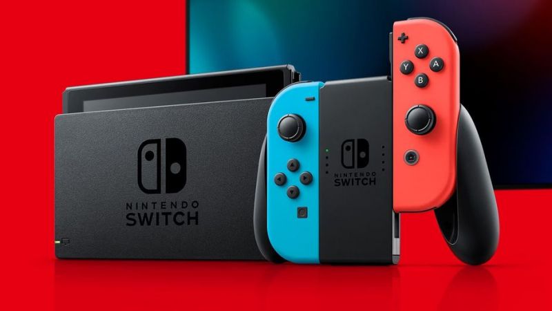 Nintendo Switch - red background